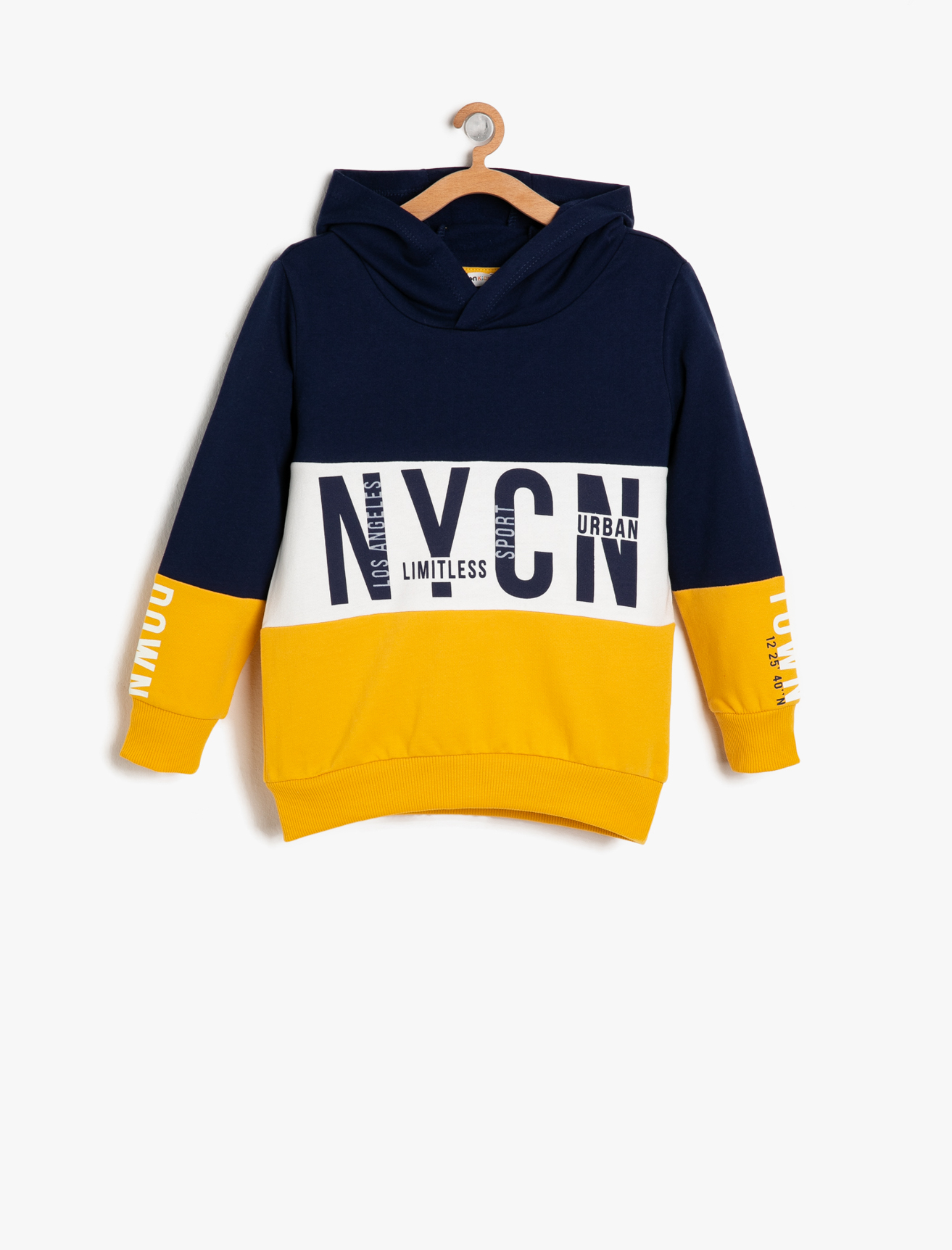 Koton Kapüşonlu Neon Lacivert-Sarı Sweatshirt 4 Yaş 5001703188003 Ürün Resmi
