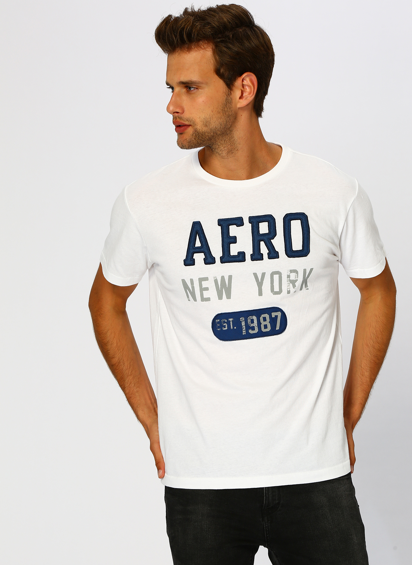 Aeropostale Yazılı Beyaz T-Shirt S 5002320245001 Ürün Resmi