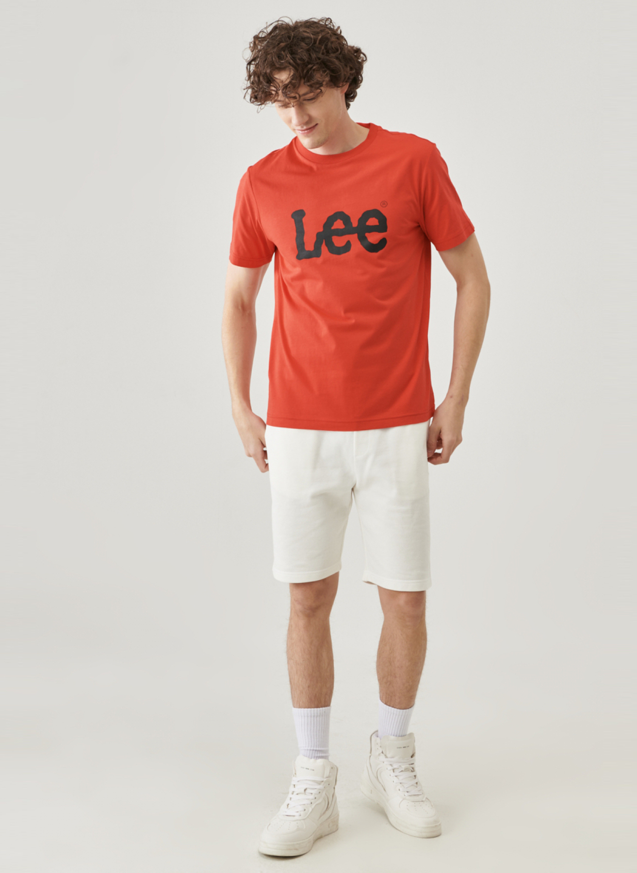 Lee Kırmızı Erkek T-Shirt - LightweightSS Logo CNeck T-shirt - 1